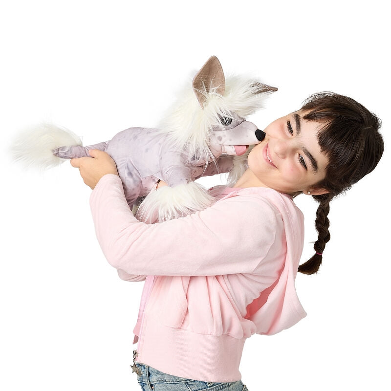 Chinese Crested Dog Hand Puppet - Folkmanis