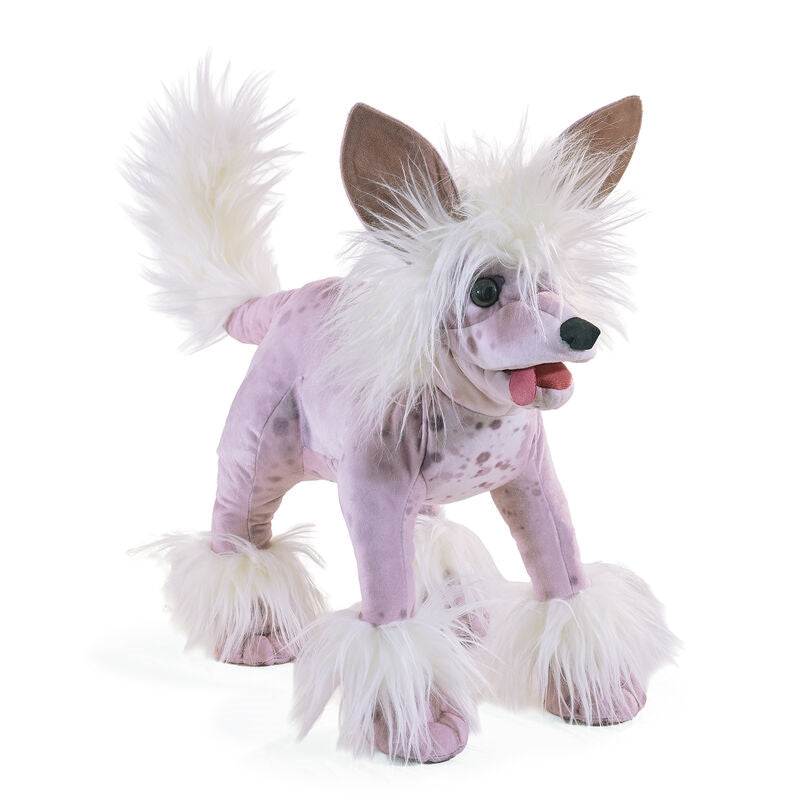 Chinese Crested Dog Hand Puppet - Folkmanis