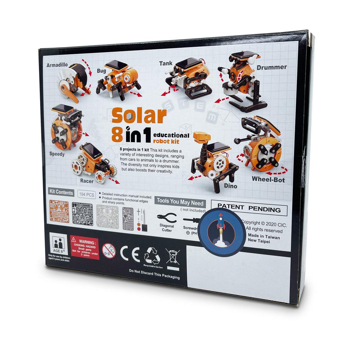 8 in 1 Solar Educational Robot Kit - Johnco