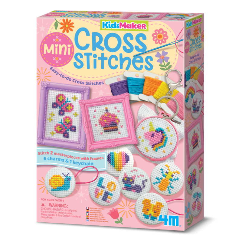 Mini Cross-Stitch Buttons KidzMaker - 4M