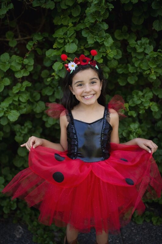 Lady Bug Dress with headband size 3-4 - Great Pretenders