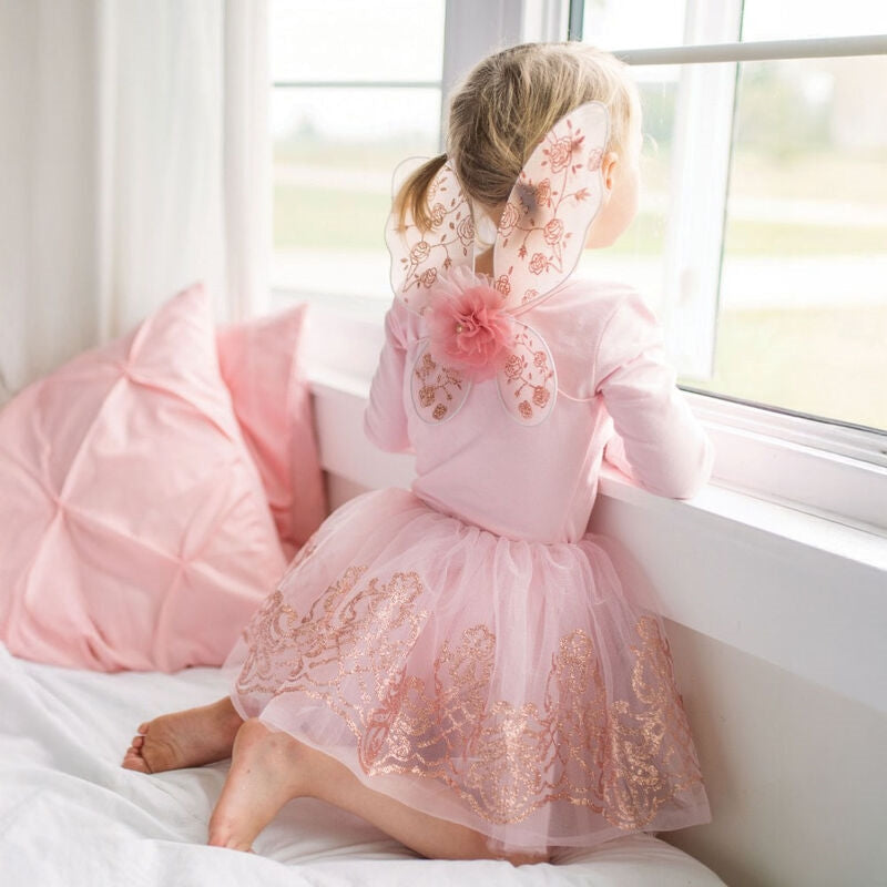 Rose Gold Tutu &amp; Wings Set size 4-6 - Great Pretenders