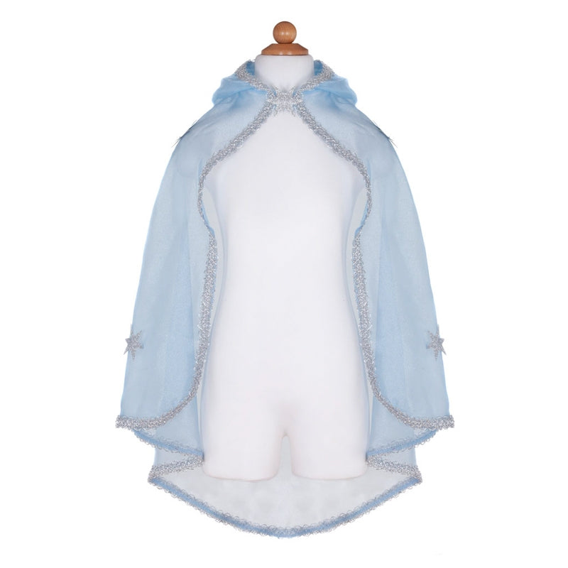 Blue & Silver Snow Queen  Hooded Cape size 3-4 - Great Pretenders