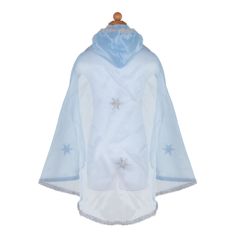 Blue & Silver Snow Queen  Hooded Cape size 3-4 - Great Pretenders