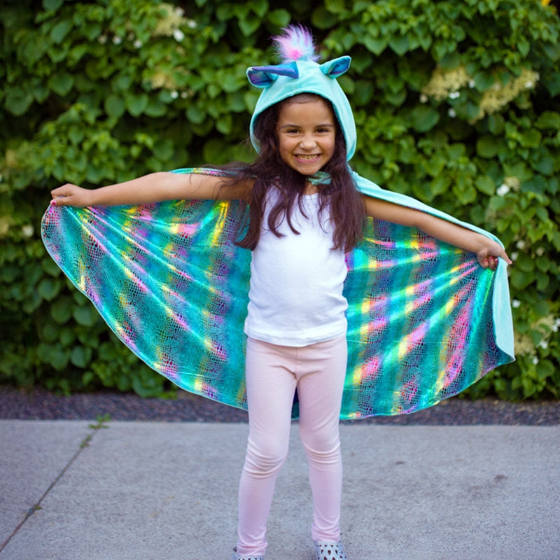 Reversible Unicorn & Dragon Cape size 5-6 - Great Pretenders