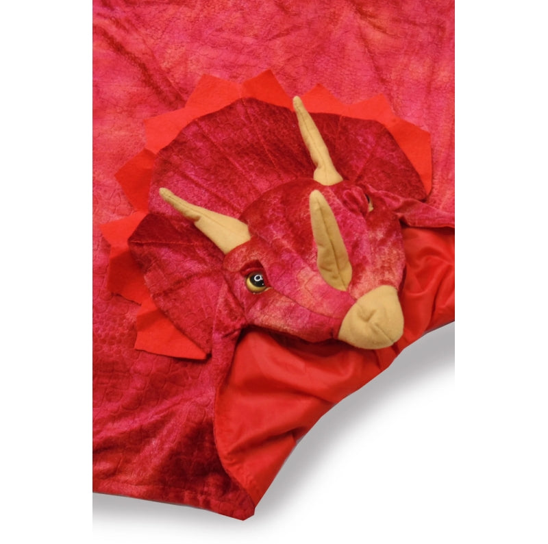 Red Triceratops Hooded Cape - Great Pretenders