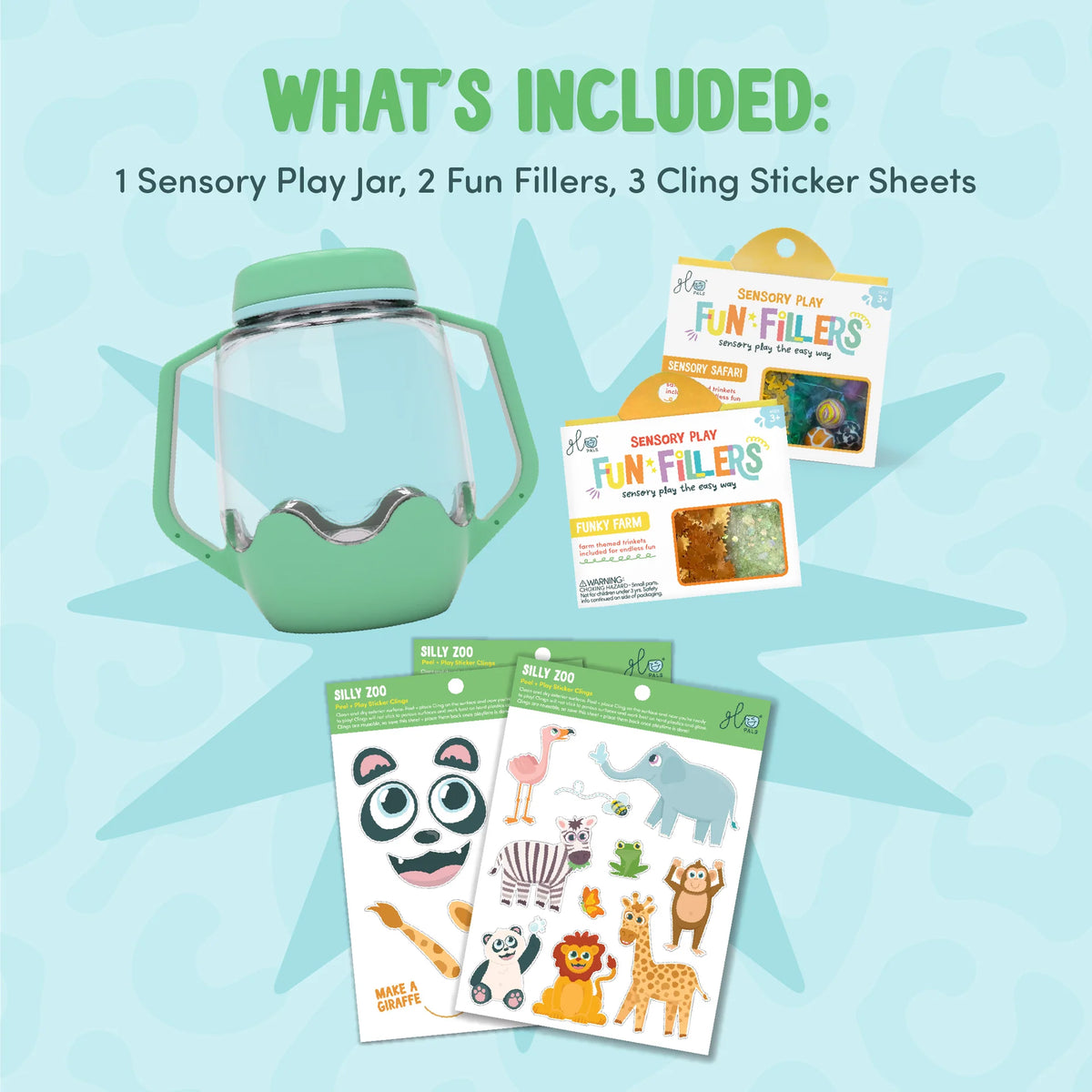 DIY Sensory Jar Gift Set Zoo - Jellystone Designs
