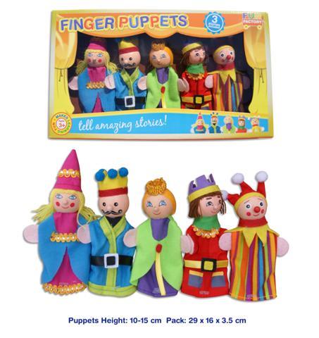King and Queen 5pc Finger Puppet Set