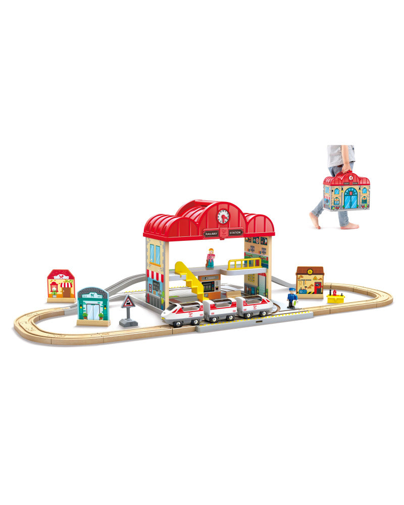 Portable Train Station Set - Hape