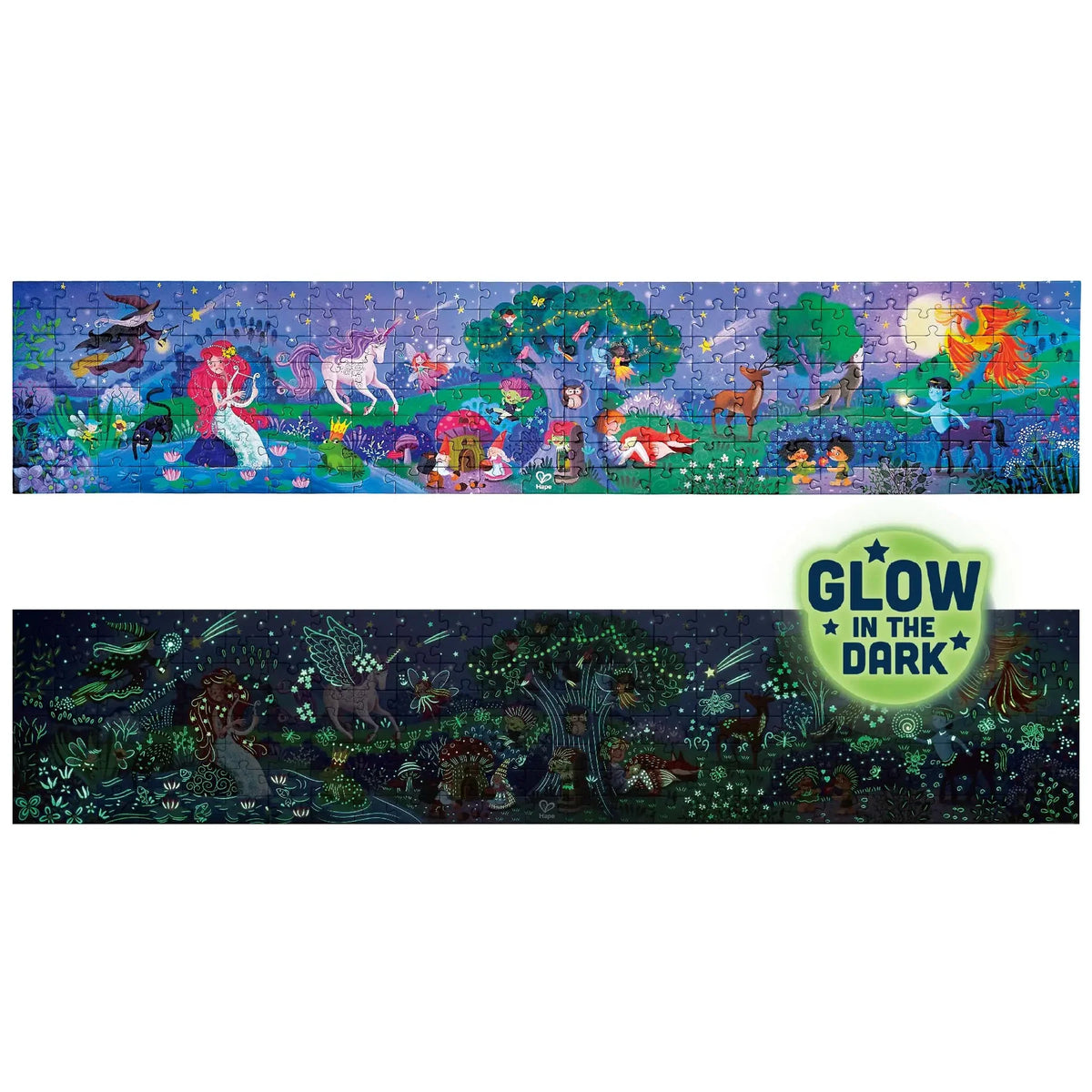 Magic Forest 200pc Puzzle 1.5m long Glow in Dark - Hape