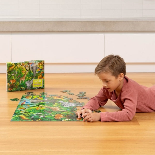 Jungle Paradise Holographic Puzzle 100pc - Crocodile Creek