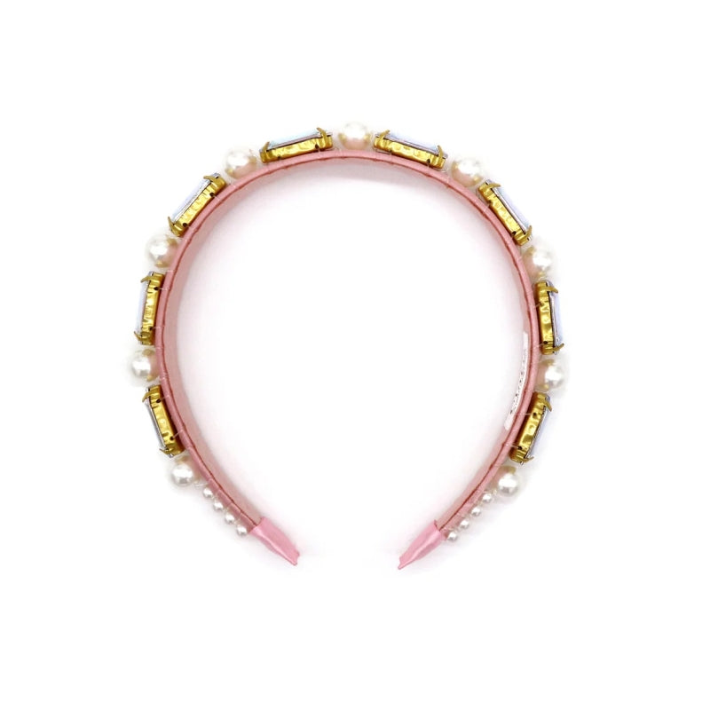 Claris Fashion Jewelled Headband - Pink Poppy