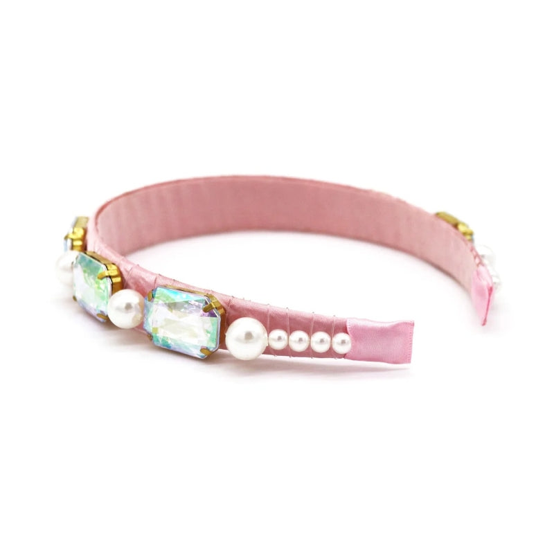 Claris Fashion Jewelled Headband - Pink Poppy