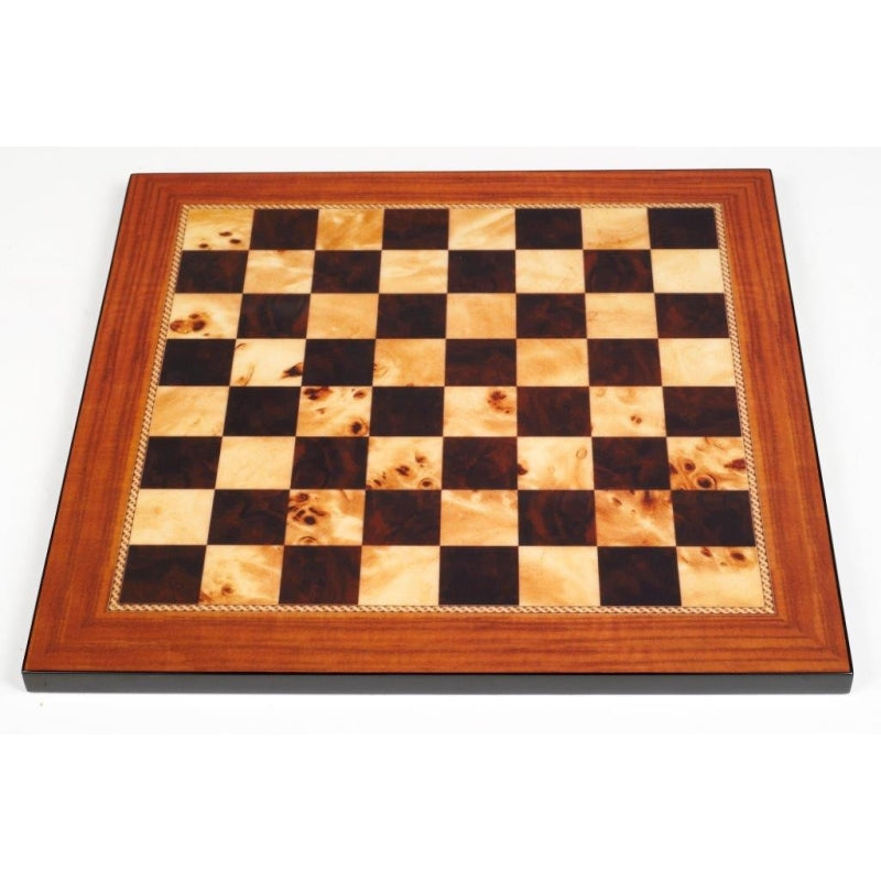 Walnut Chess Board 15.75 inch / 40cm with shiny finish - Dal Rossi