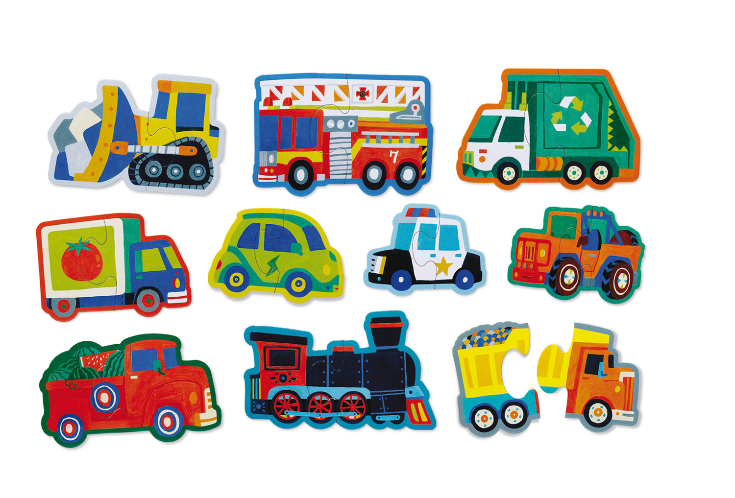 Lets Begin Puzzle Vehicles 2pc - Crocodile Creek