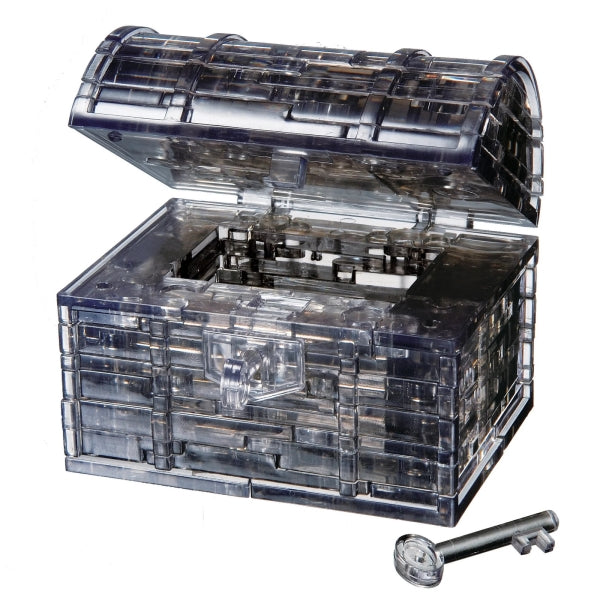 3D Black Treasure chest- Crystal Puzzle