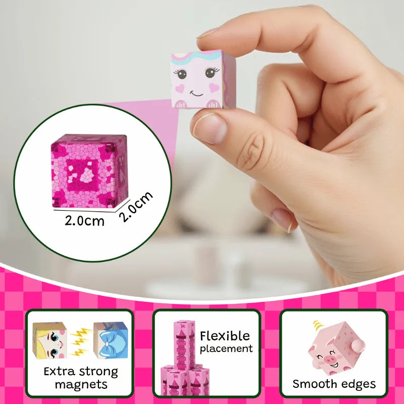 Magnetic Building Blocks 100pc Set Blossom Kingdom - Miniblox