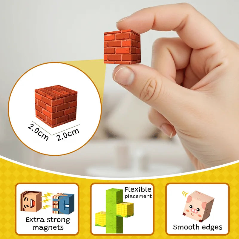 Magnetic Building Blocks 100pc Set Happy Farm - Miniblox
