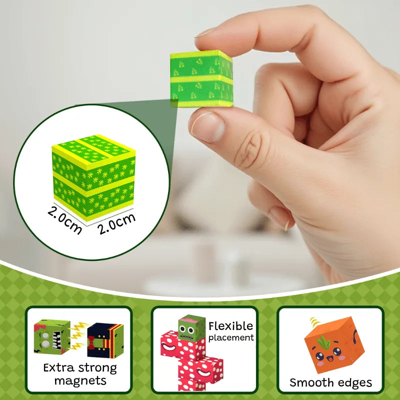 Magnetic Building Blocks 100pc Set Plants &amp; Zombies  - Miniblox