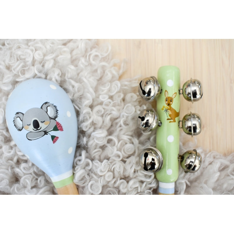 Maraca and Bellstick Set Bush Buddies Australian Animals - Koala Dream