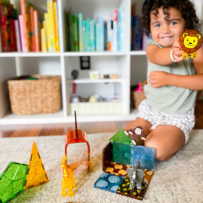 Safari Animals 25pc Set Magnetic Tiles - Magna-Tiles