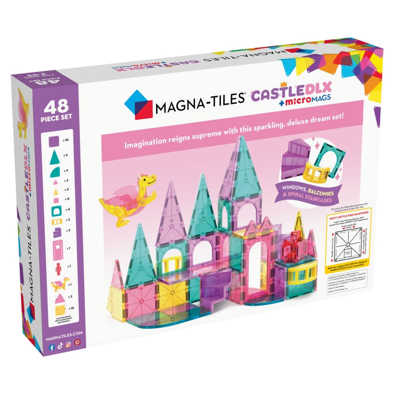 Castle DLX + microMags 48pc Set - Magna Tiles