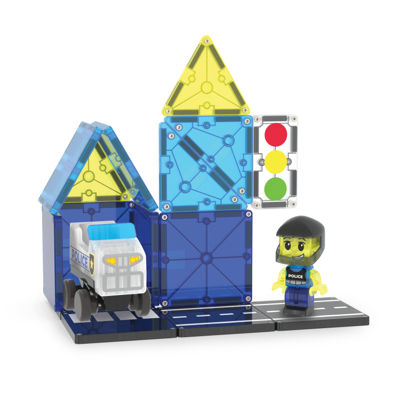 Police Patrol 20pc Set - Magna Tiles