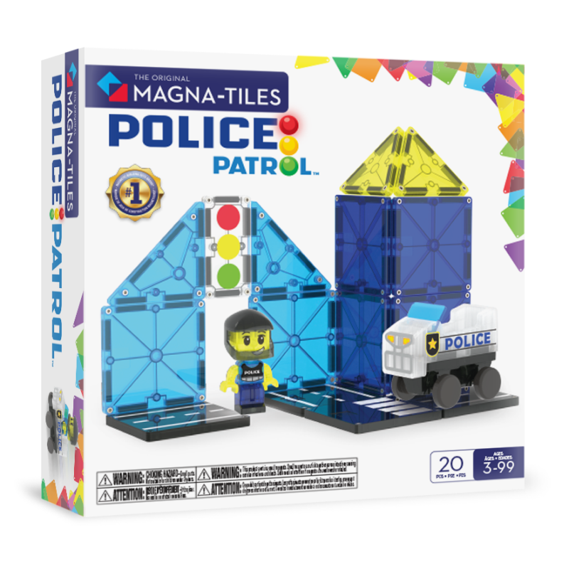 Police Patrol 20pc Set - Magna Tiles