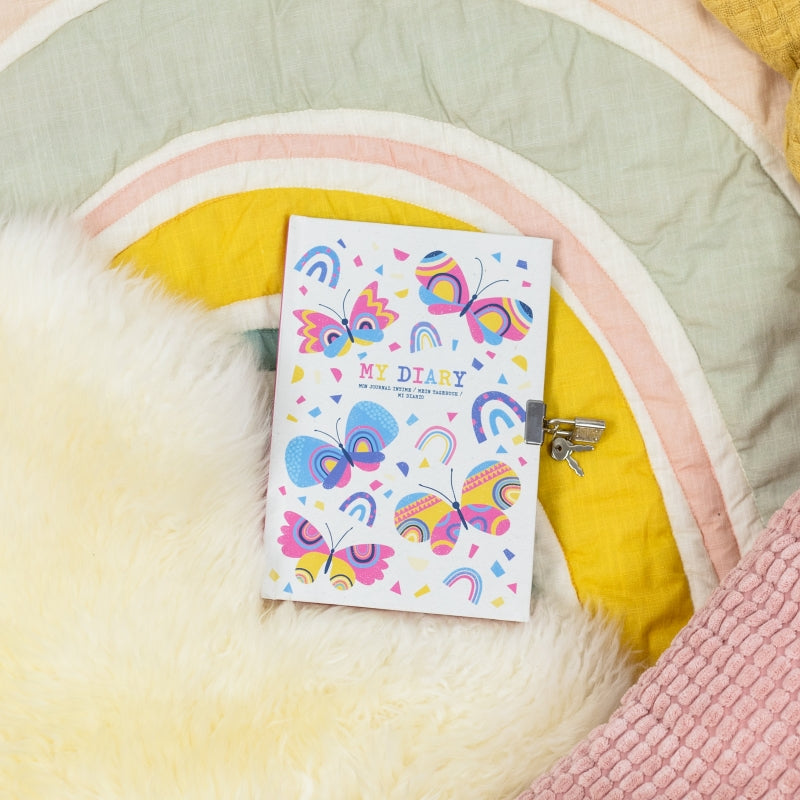 Lockable Diary Butterflies - Tiger Tribe