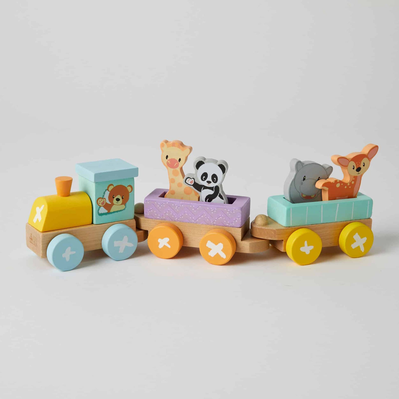 Wooden Train Set with Animals - Studio Circus