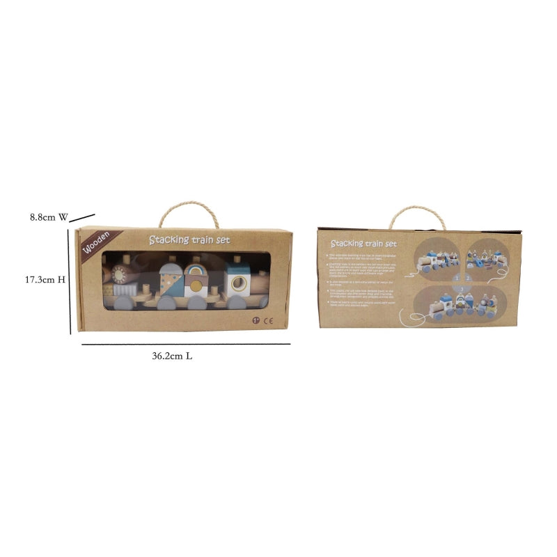 Stacking Block Train - Calm and Breezy