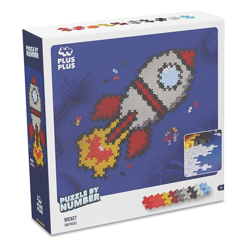 Puzzle by Number Rocket 500pcs - Plus Plus