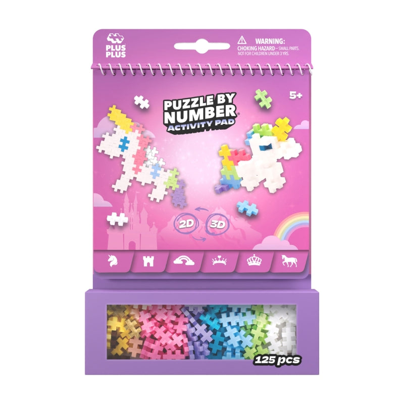 Unicorns Puzzle By Number Activity Pad - Plus Plus