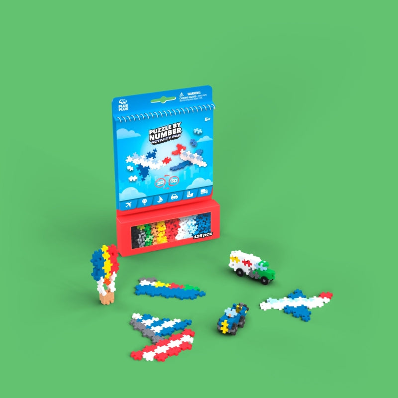 Transportation Puzzle by Number Activity Pad - Plus Plus