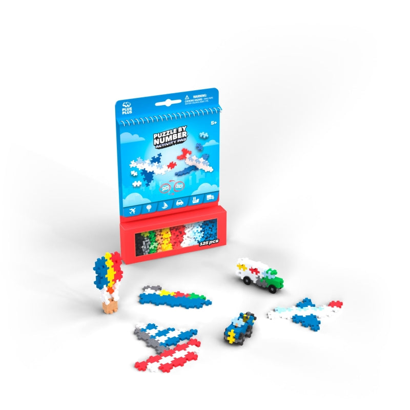 Transportation Puzzle by Number Activity Pad - Plus Plus