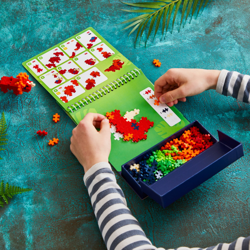 Dinosaur Puzzle by Number Activity Pad - Plus Plus