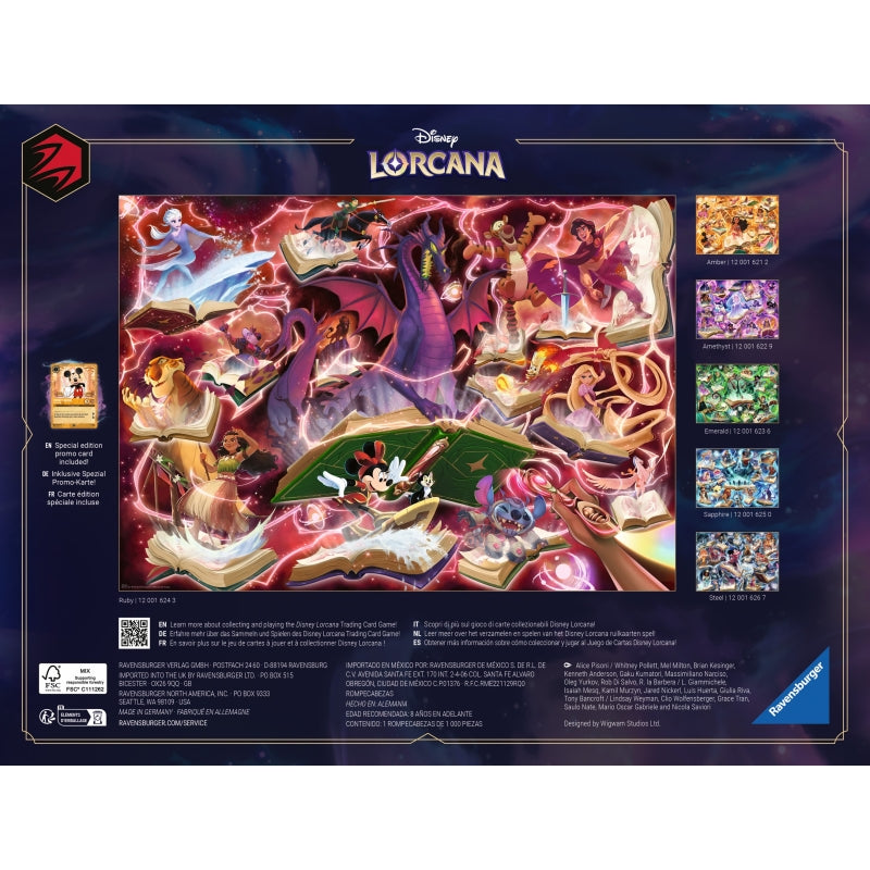 Disney Lorcana Ruby 1000pc Puzzle - Ravensburger