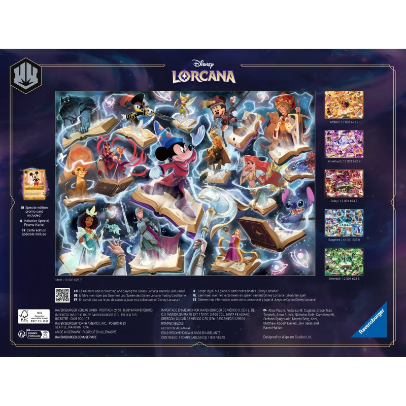 Disney Lorcana Steel 1000pc Puzzle - Ravensburger