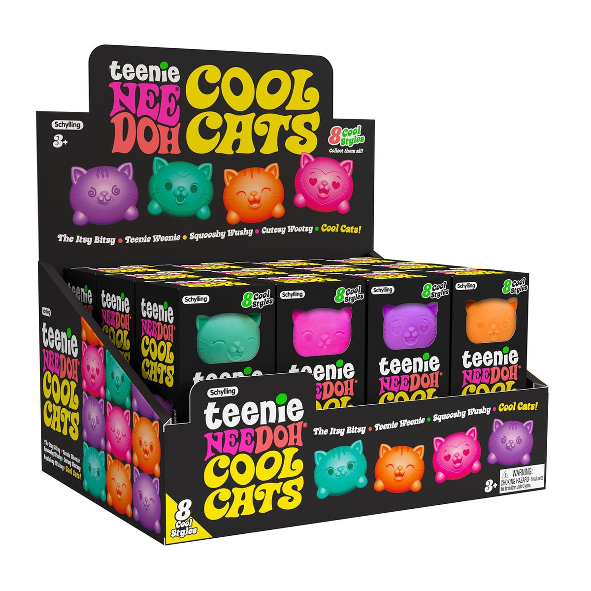 Cool Cats Teenie Nee Doh 3 pack - Schylling