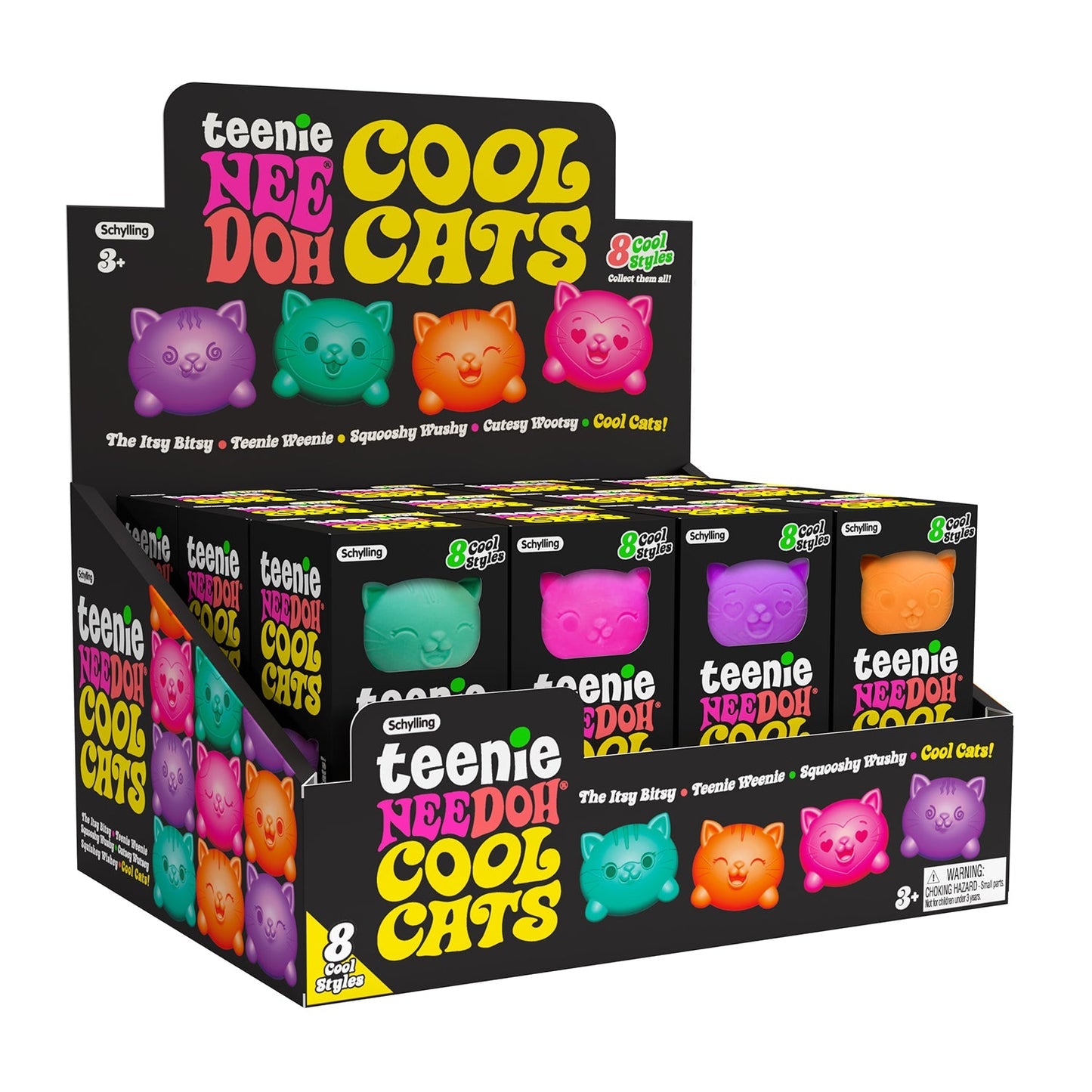Cool Cats Teenie Nee Doh 3 pack - Schylling