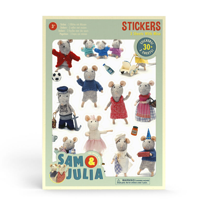 30+Stickers Mouse Mansion Themed - Sam and Julia