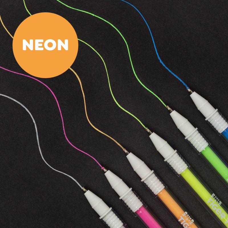 Neon Fine Tip Paint Pens- Tiger Tribe