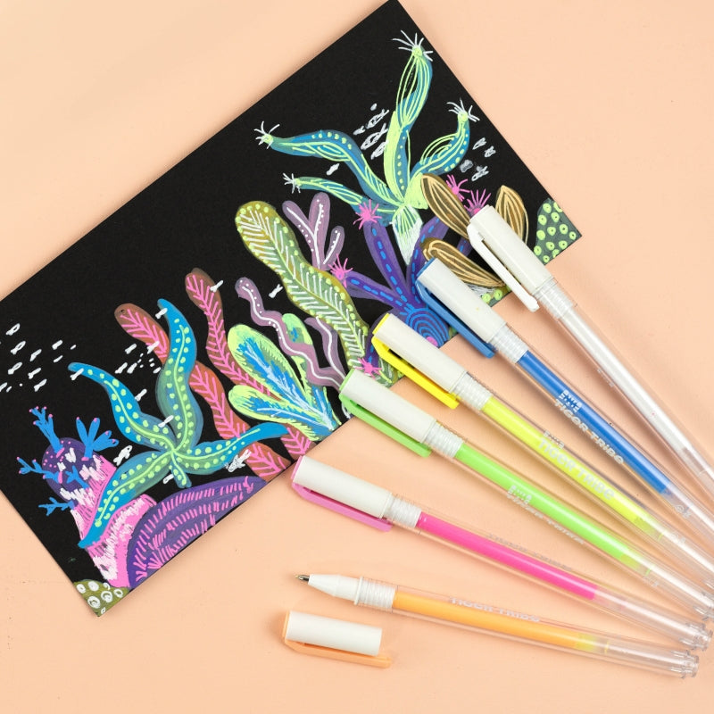Neon Fine Tip Paint Pens- Tiger Tribe