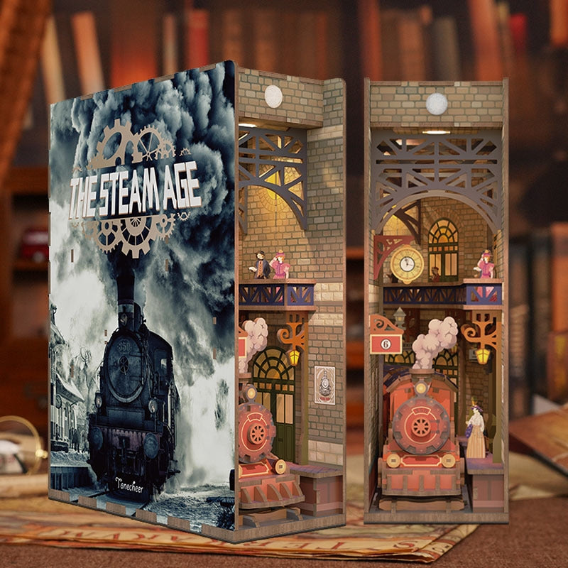 Steam Age DIY Book Nook Kit - Tonecheer