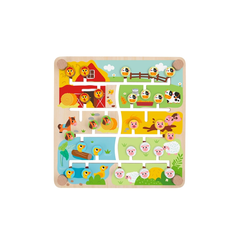 Alphabet and Farm Matching Maze Board