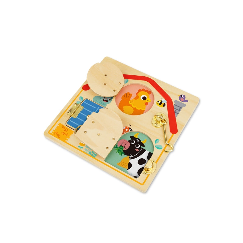 Latches Activity Wooden Puzzle Board -