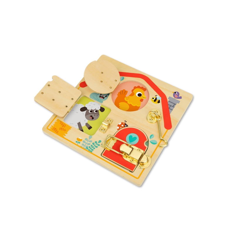 Latches Activity Wooden Puzzle Board -