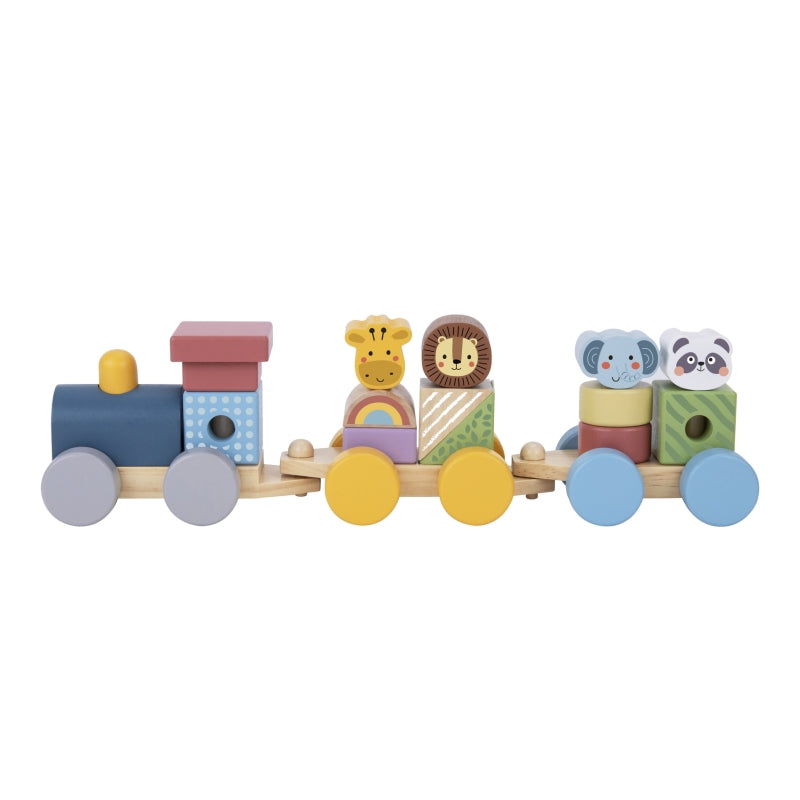 Stacking Animal Train Wooden - Tooky Toy