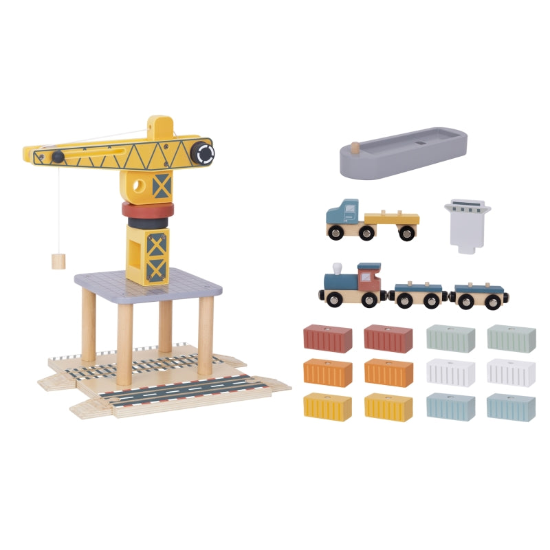 Port Crane Cargo Set - Tooky Toy