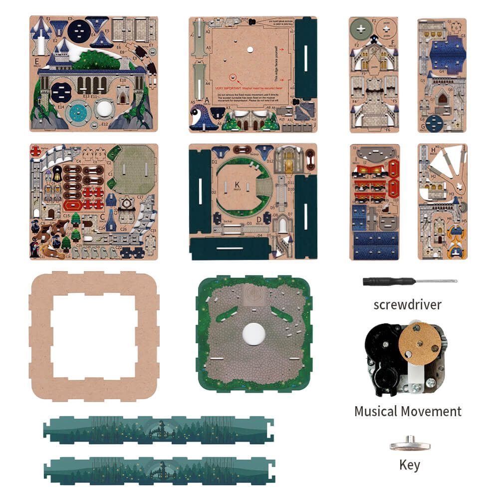 Magical Castle DIY Music Box 111pcs - Tonecheer